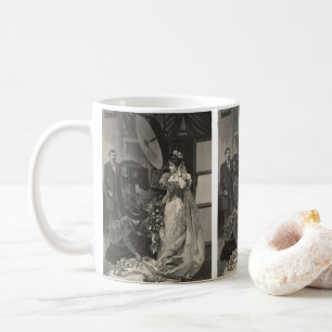 Vintag Bride, Bridal Portrait mit Fotograf Tasse