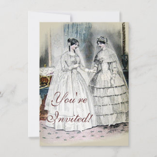Vintag Bride Wedding Dress Einladung
