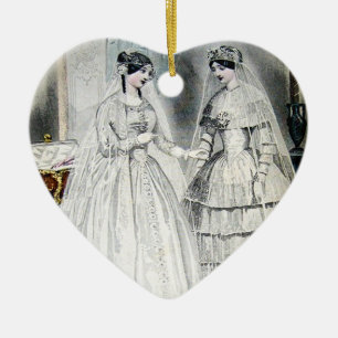 Vintag Bride Wedding Dress Keramikornament