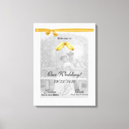 Vintag Brides Willkommenstag Leinwanddruck