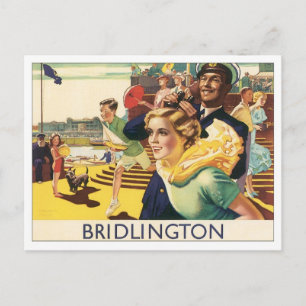 Vintag Bridlington England Postkarte