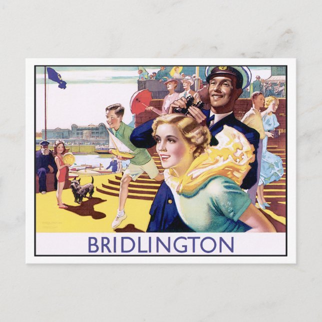Vintag Bridlington Postkarte (Vorderseite)