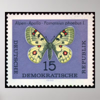 Vintag-Briefmarke-Art-Deutsch-Tier-Insekt-Schmette