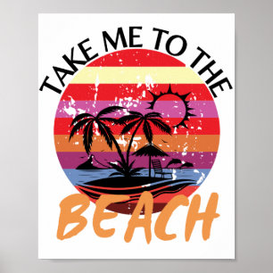Vintag bringen Sie mich in den Beach Summer Poster