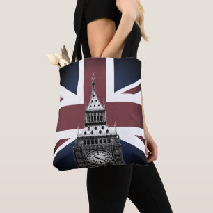 Vintag British Flag & Big Ben, London, Vereinigtes