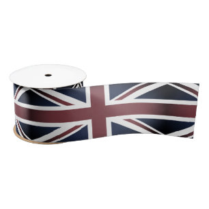 Vintag British Flag & United/sports Vereinigtes Kö Satinband