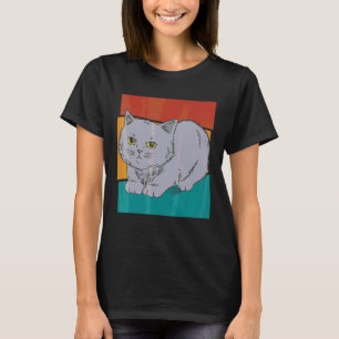 Vintag British Shorthair Cat T-Shirt