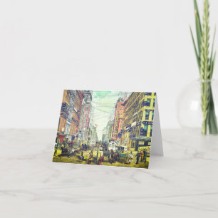 Vintag Broadway, NYC-Karte (1880er Jahre) Karte