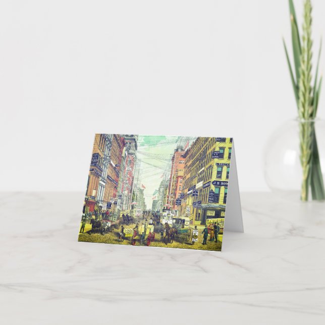 Vintag Broadway, NYC-Karte (1880er Jahre) Karte (Vorderseite)