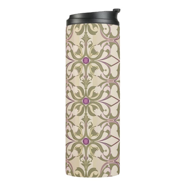Vintag Brocade Jewel Pattern Tumbler Thermosbecher (Nach links gedreht)