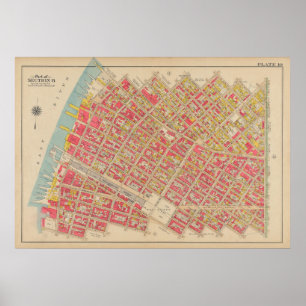 Vintag Brooklyn Map   George Washington Bromley Poster