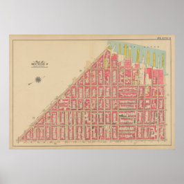 Vintag Brooklyn Map | George Washington Bromley Poster