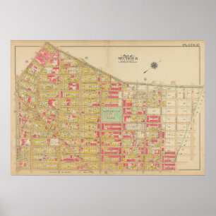 Vintag Brooklyn Map   George Washington Bromley Poster