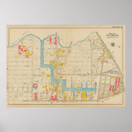 Vintag Brooklyn Map | George Washington Bromley Poster