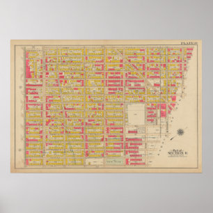 Vintag Brooklyn Map   George Washington Bromley Poster