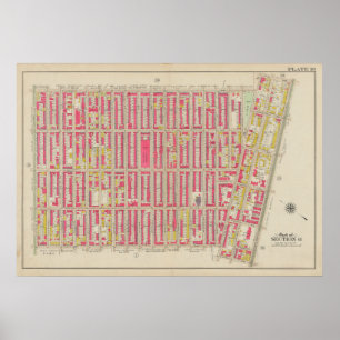 Vintag Brooklyn Map   George Washington Bromley Poster