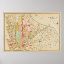 Vintag Brooklyn Map | George Washington Bromley Poster