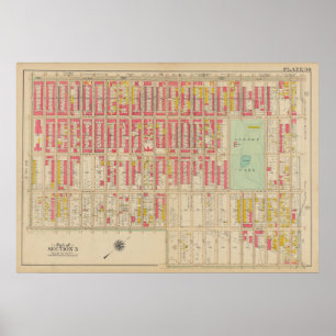Vintag Brooklyn Map   George Washington Bromley Poster