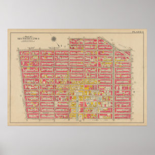 Vintag Brooklyn Map   George Washington Bromley Poster
