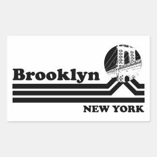 Vintag Brooklyn New York Rechteckiger Aufkleber