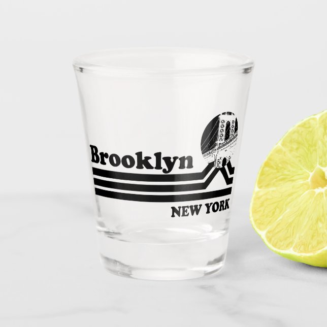 Vintag Brooklyn New York Schnapsglas (Vorderseite)