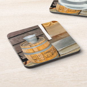 Vintag Brown Dutch Spice Warehouse Barrel Getränkeuntersetzer