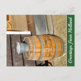 Vintag Brown Dutch Spice Warehouse Barrel Holiday Feiertagspostkarte