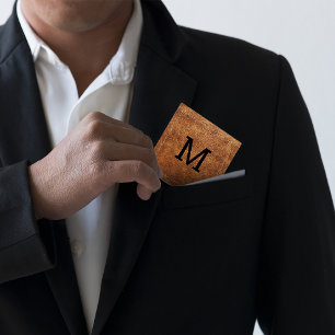 Vintag Brown Leather   Stechgrenze Quadratische Visitenkarte