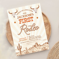 Vintag Brown Orange 1. Rodeo Geburtstag