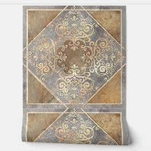 Vintag Brown Sepia Verziert Tile 8