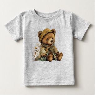 Vintag Brown Teddy Bär Baby T-shirt