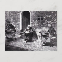 Vintag Brügge Belgien Spitzenhersteller (alte Dame