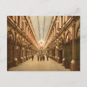 Vintag Brussels Belgien St. Hubert's Gallery Postkarte