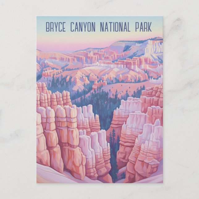 Vintag Bryce Canyon Nationalpark Utah Postkarte (Vorderseite)