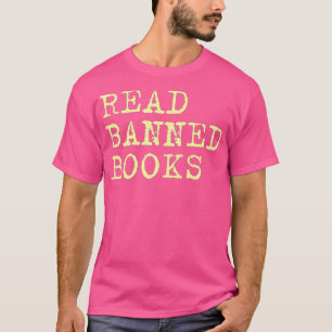 Vintag Bücher lesen, verbotene Bücher lesen -  T-Shirt
