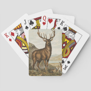 Vintag Buck Illustration Spielkarten