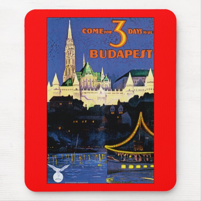 Vintag Budapest Mousepad (Vorne)