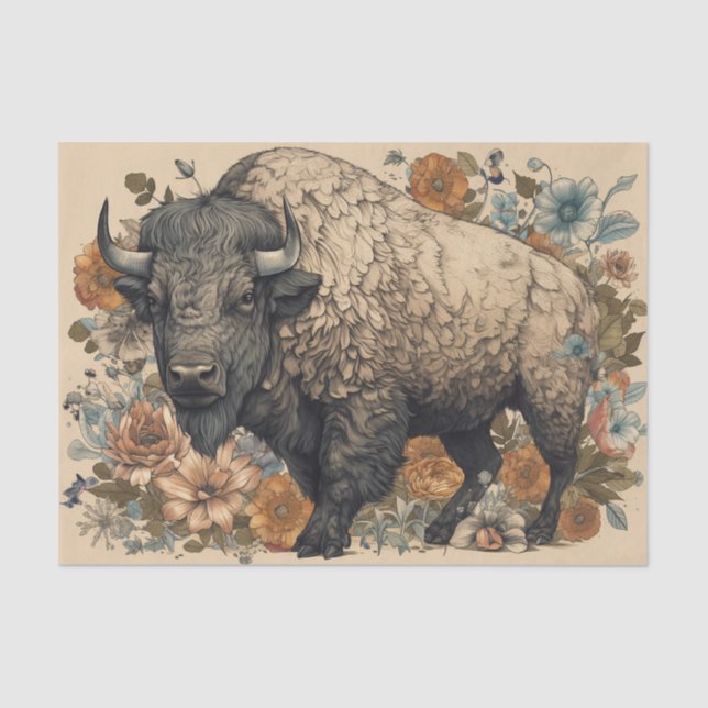 Vintag Buffalo Seidenpapier (Vorderseite)