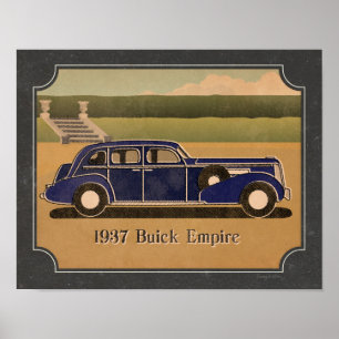 Vintag Buick 1937 Poster