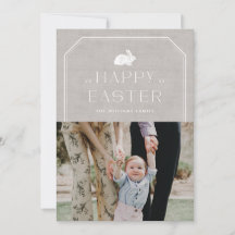 Vintag Bunny Oaster Foto Card - Grau