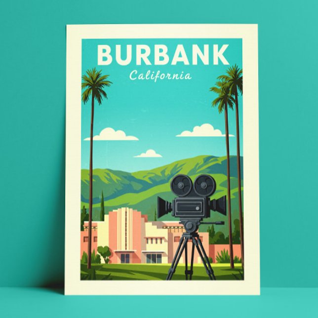 Vintag Burbank California Postkarte (Von Creator hochgeladen)