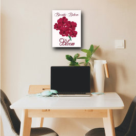 Vintag Burgund Anemone Florals - Atmen, glauben Poster