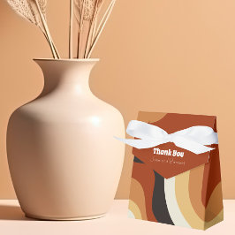 Vintag Burnt Orange 70er Abstrakte Hochzeit im Her Geschenkschachtel