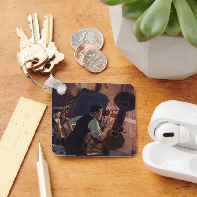 Vintag Business, Kinoprojektionist Schlüsselanhänger (Schreibtisch)