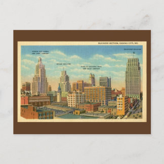 Vintag Business Section Kansas City, MO Postkarte