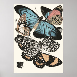 Vintag Butterflies E.A. Séguy Poster