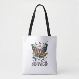 Vintag Butterfly Boho Tote Bag