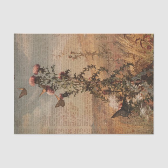 Vintag Butterfly Ephemera Seidenpapier (Vorderseite)