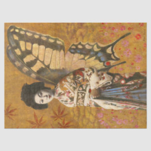 Vintag Butterfly Geisha Tissue Paper Seidenpapier