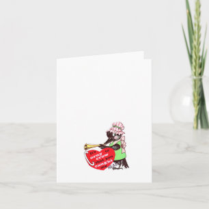 Vintag C für Crow Valentine Karte